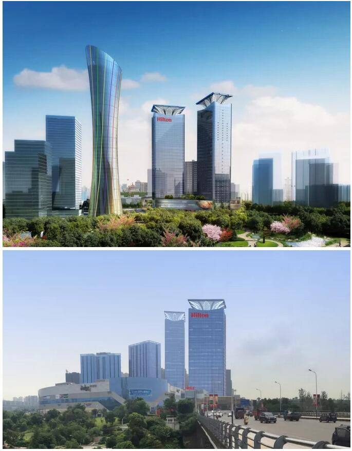 Hello，，，，Hilton！希尔顿旅馆入驻泸州金融商业中心【巅峰国际网站世纪城】